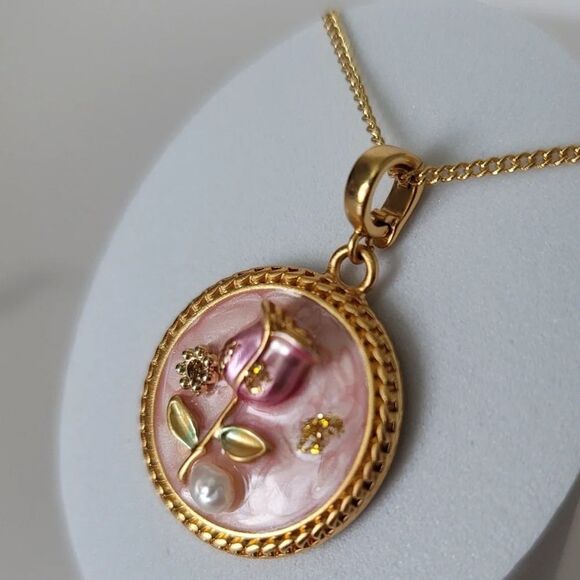 Delicate Rose Pendant Necklace - Picture 2 of 7